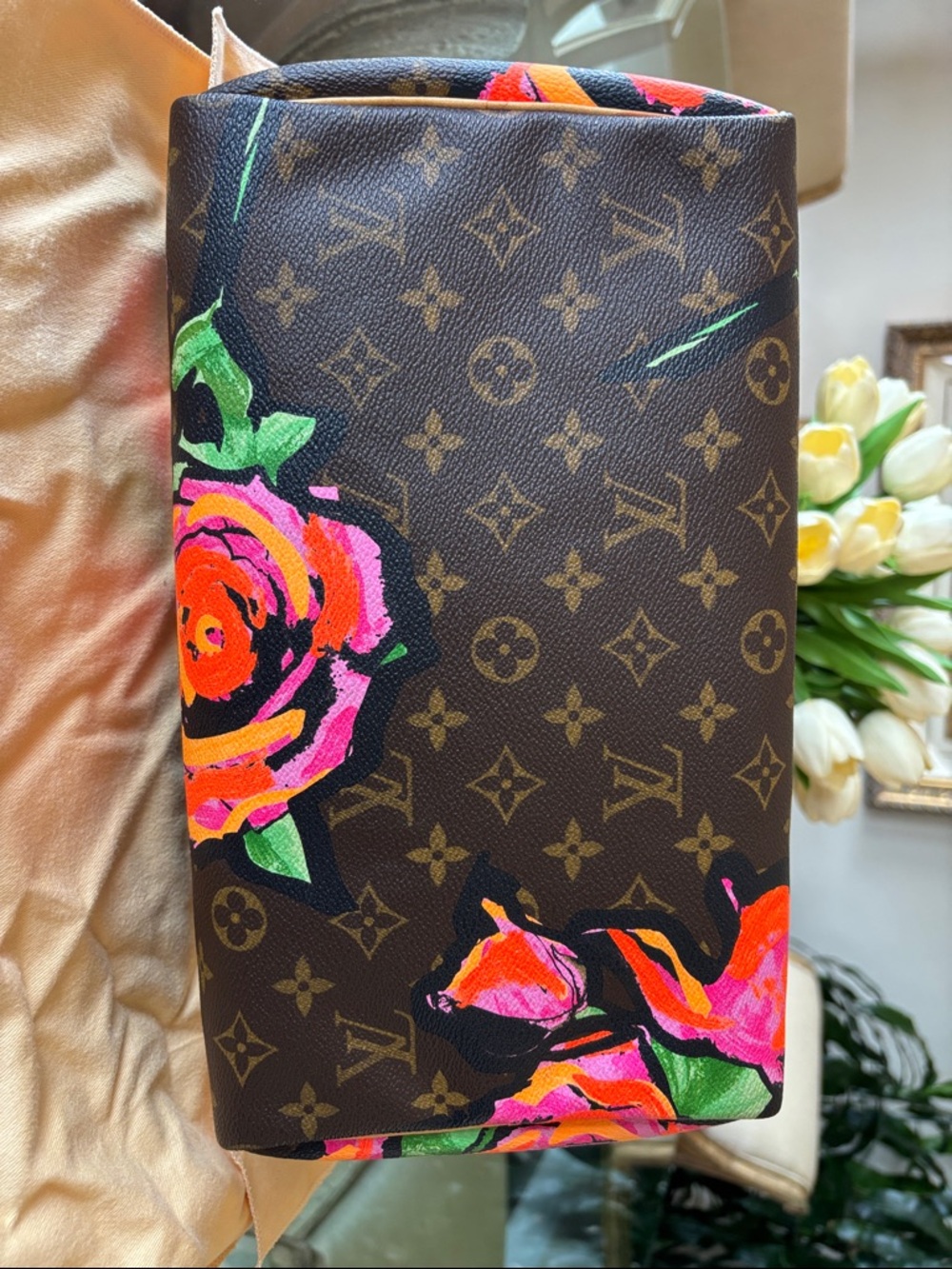 Limited edition Louis Vuitton Monogram Steven sprouse roses Speedy Handbag - Picture 5 of 8